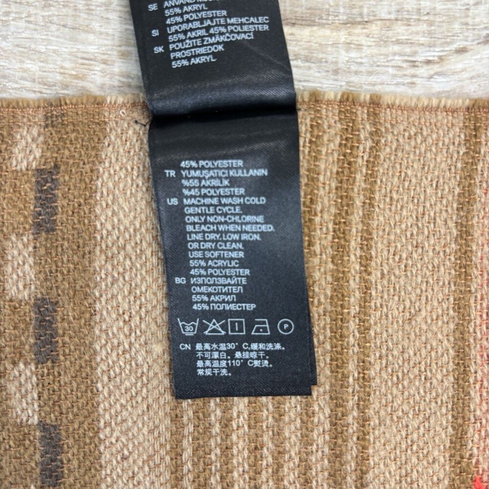 H&M Scarf Shawl Aztec Cowboy Boho Western Oversized Fringe Cozy Festival Rodeo - Picture 6 of 10